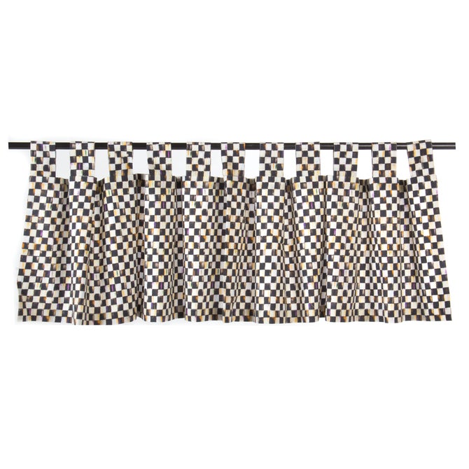 Courtly Check Tab Top Cafe Valance - {current_domain}