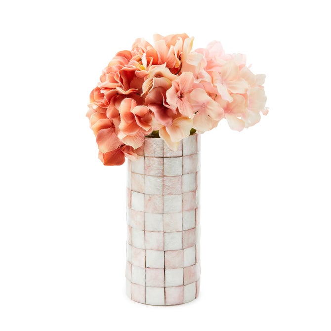 Rosy Check Capiz Small Vase - {current_domain}