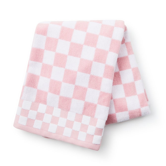 Rosy Check Bath Towel - {current_domain}
