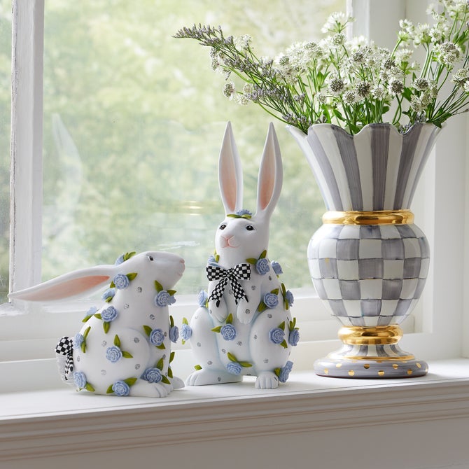 Patience Brewster Periwinkle Peony Sitting Rabbit - {current_domain}