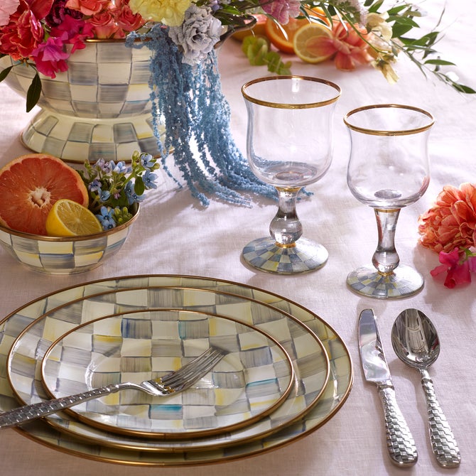 Sterling Check Dinner Plate - {current_domain}