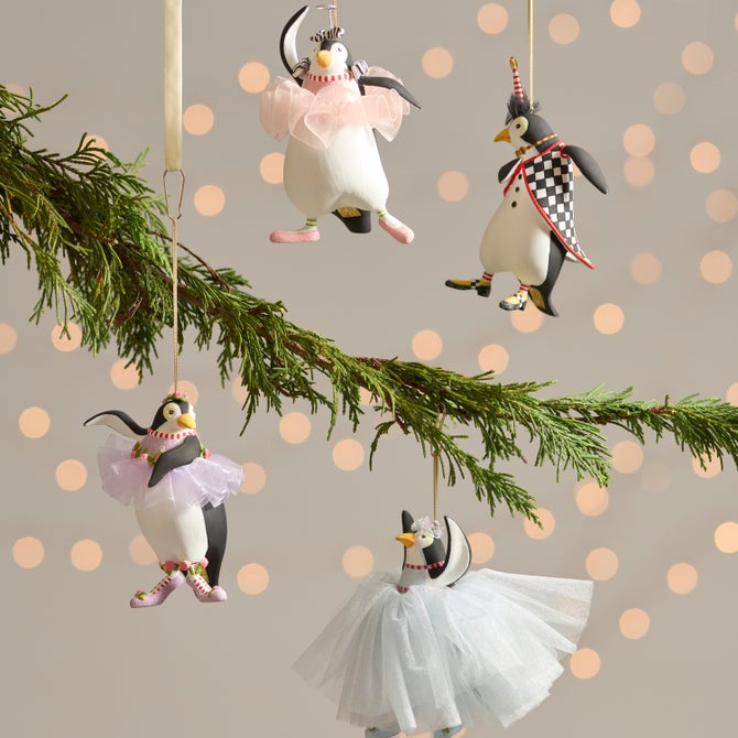 Patience Brewster Penguins En Pointe Ornaments, Set of 4 - {current_domain}