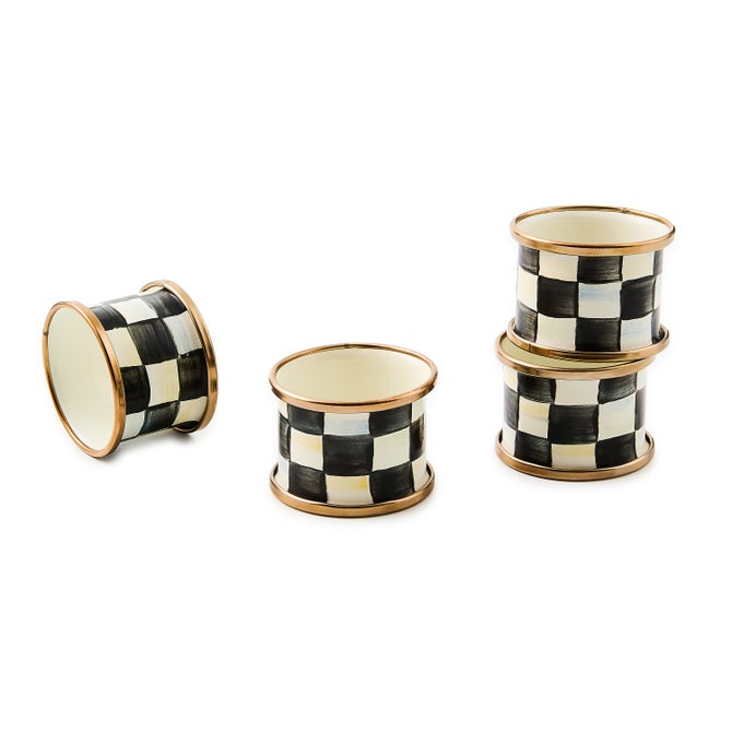 Courtly Check Napkin Rings, Set of 4 - {current_domain}