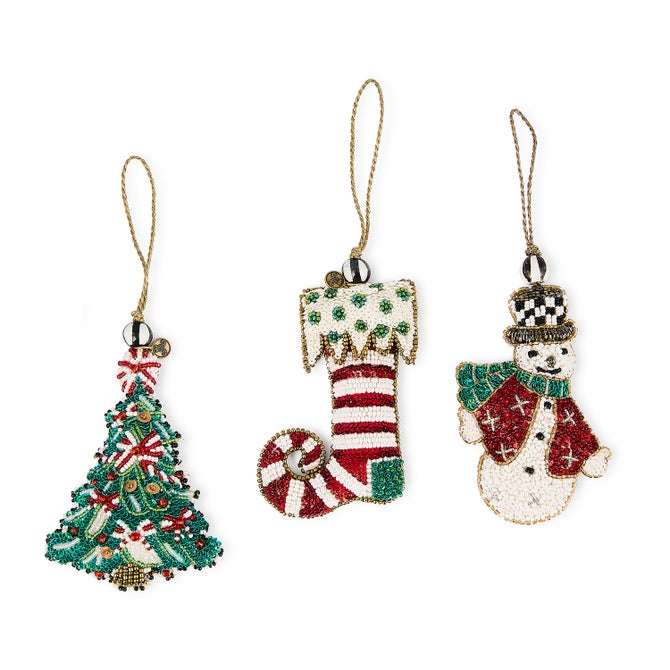 Cozy Holiday Beaded Ornaments, Set of 3 - {current_domain}