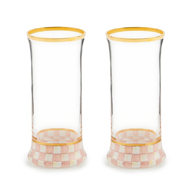 Rosy Check Highball Glass, Set of 2 - {current_domain}