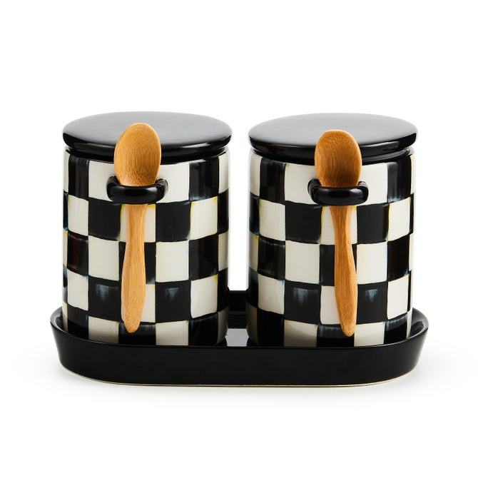 Courtly Check Farmhouse Canisters, Set of 2 - {current_domain}