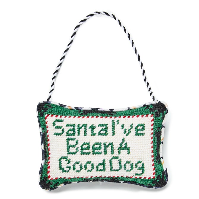 Needlepoint Dog Lover Ornament - {current_domain}