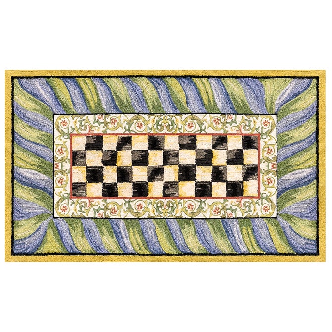 Courtly Check Purple & Green 3' x 5' Washable Rug - {current_domain}