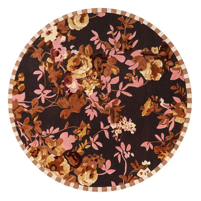 Wild Rose Floral 6' Round Rug - {current_domain}