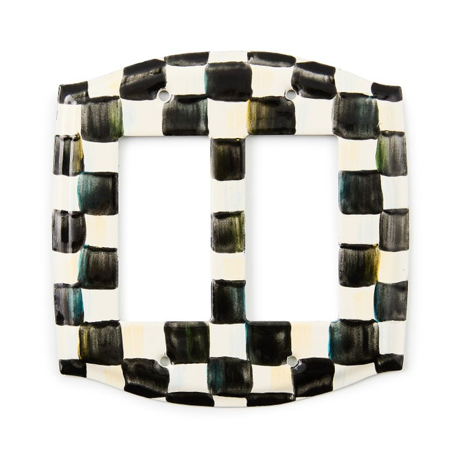 Courtly Check Switch Plate - {current_domain}