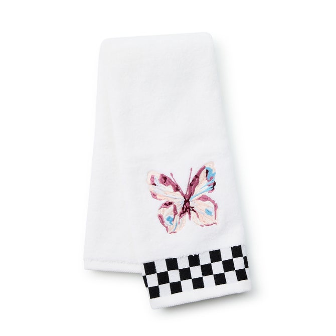 Eternity Butterfly Check Hand Towel - {current_domain}