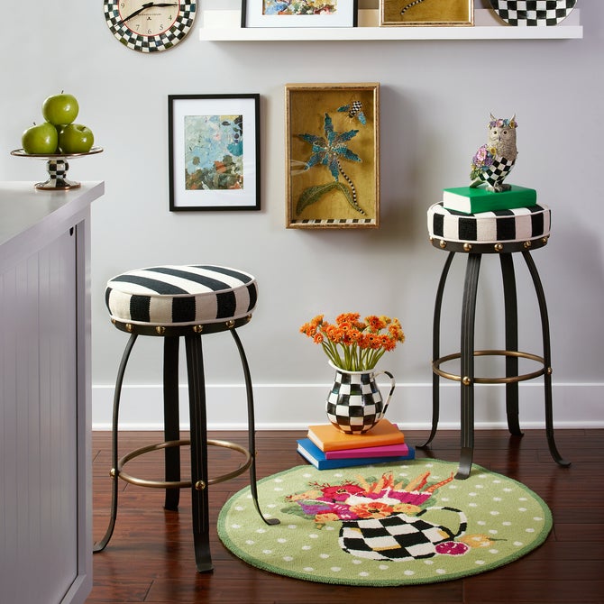 Flatiron Black Stripe Counter Stool - {current_domain}