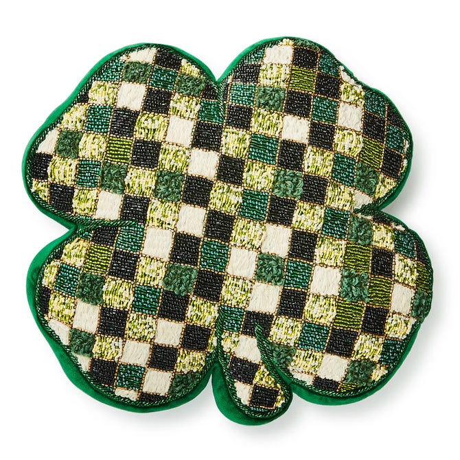Shaped Lucky Clover Throw Pillow - {current_domain}