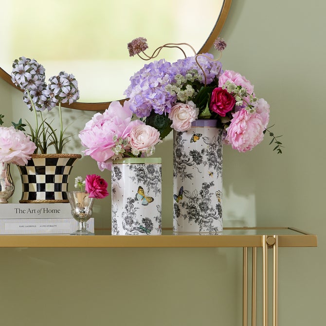 Butterfly Toile Short Vase - {current_domain}