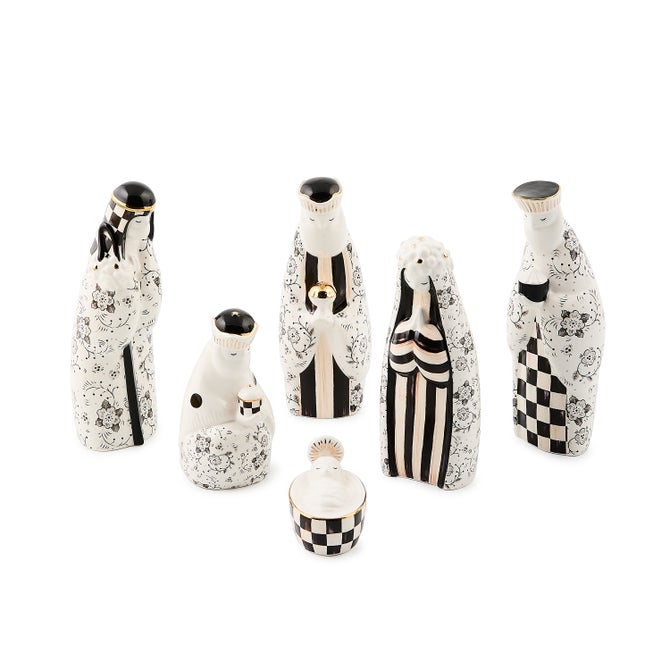 Courtly Noel Ceramic Nativity, Set of 6 - {current_domain}