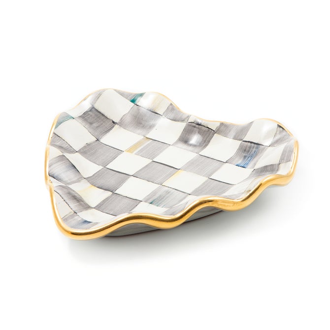 Sterling Check Fluted Heart Plate - {current_domain}