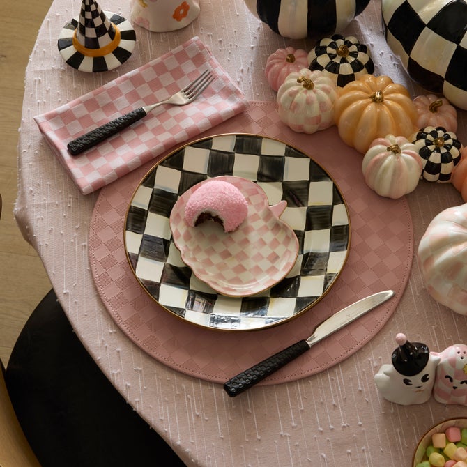 Rosy Check Pumpkin Ceramic Dessert Plates, Set of 4 - {current_domain}
