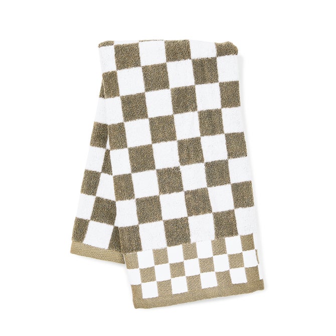 Mocha Check Hand Towel - {current_domain}