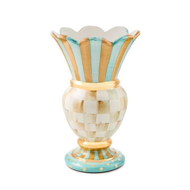 Parchment Check Great Vase - {current_domain}