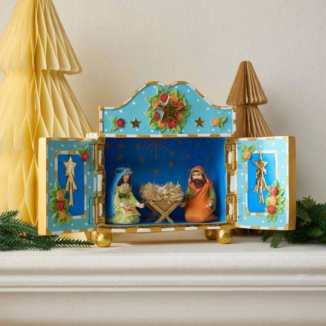 Patience Brewster Mini Nativity Retablo - {current_domain}