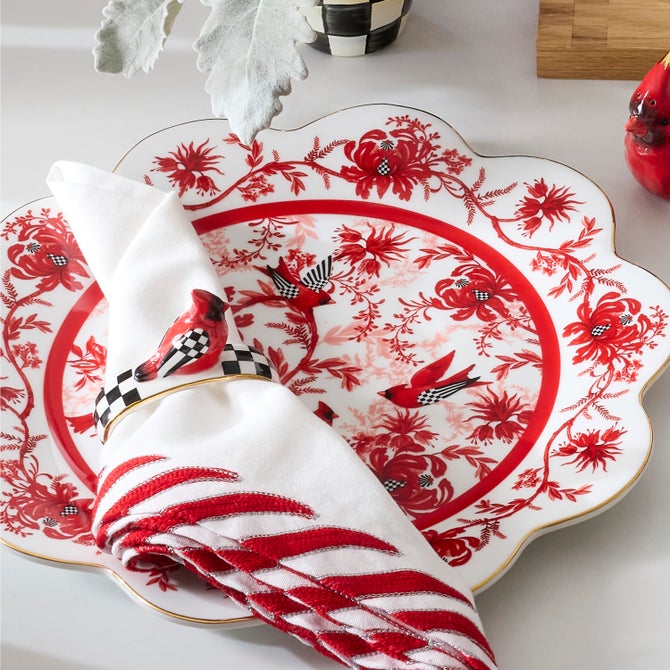 Peppermint White Napkin, Set of 4 - {current_domain}