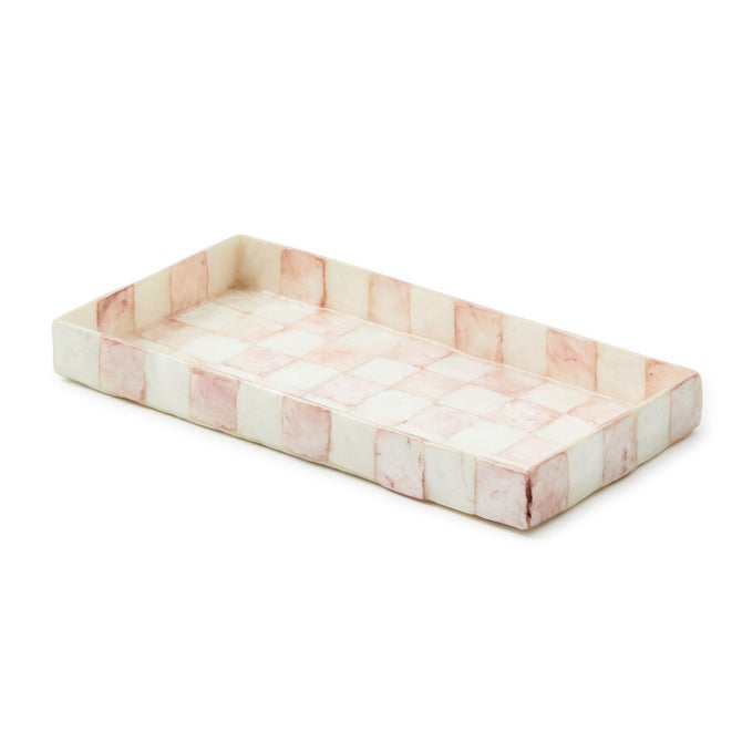 Rosy Check Capiz Vanity Tray - {current_domain}