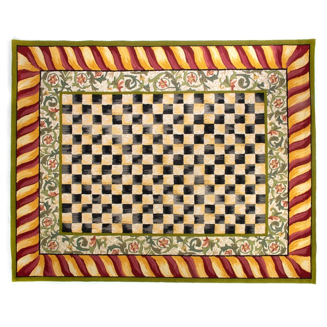 Courtly Check Red & Gold 8' x 10' Rug - {current_domain}