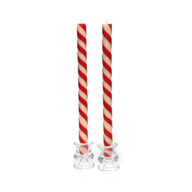 Candy Cane Dinner Candles, Set of 2 - {current_domain}