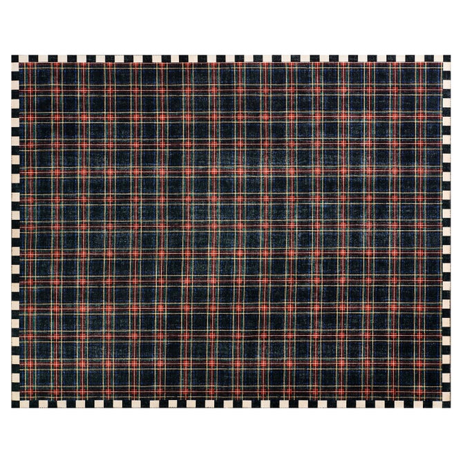Stewart Tartan Black 8' x 10' Washable Rug - {current_domain}