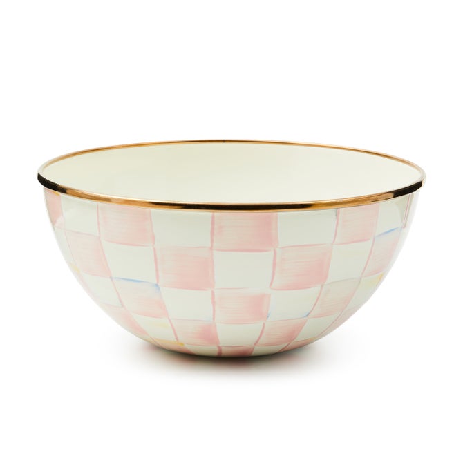 Rosy Check Enamel Everyday Bowl - {current_domain}