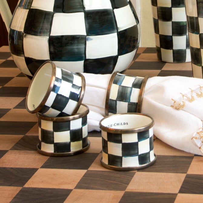 Enamel Napkin Rings, Set of 4 - {current_domain}