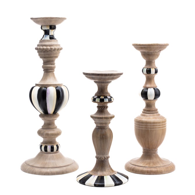 Courtly Pillar Candle Holders, Set of 3 - {current_domain}