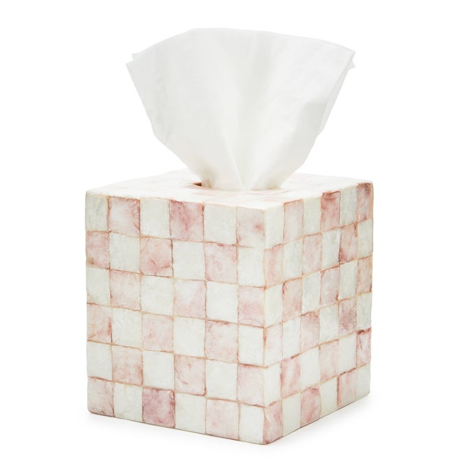 Rosy Check Capiz Boutique Tissue Box Cover - {current_domain}