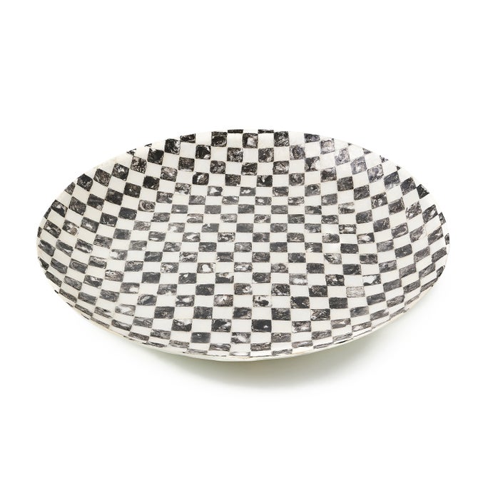 Courtly Check Capiz Decorative Bowl - {current_domain}