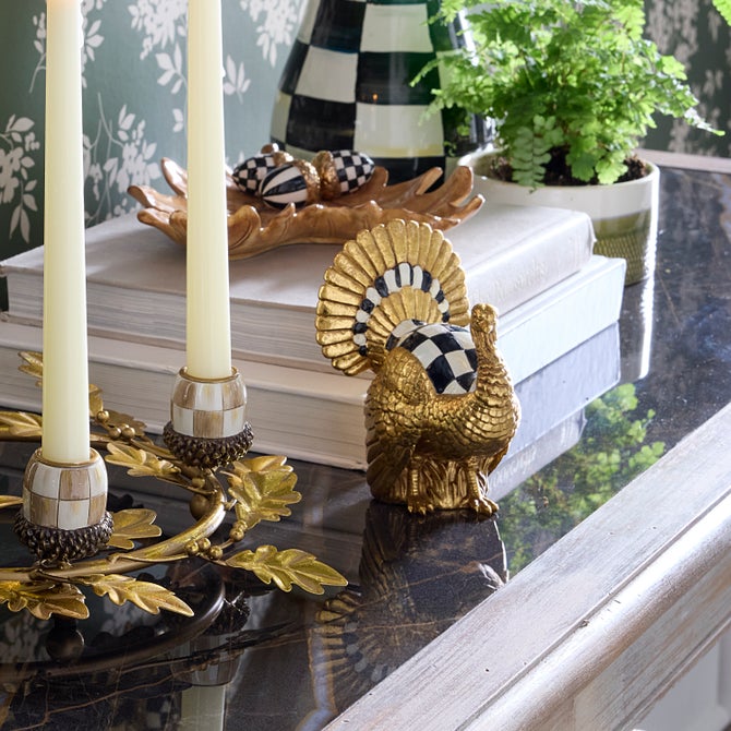 Courtly Check Mini Gold Turkey Figurine - {current_domain}