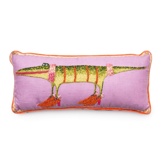 Patience Brewster Gloria Alligator Lumbar Pillow - {current_domain}