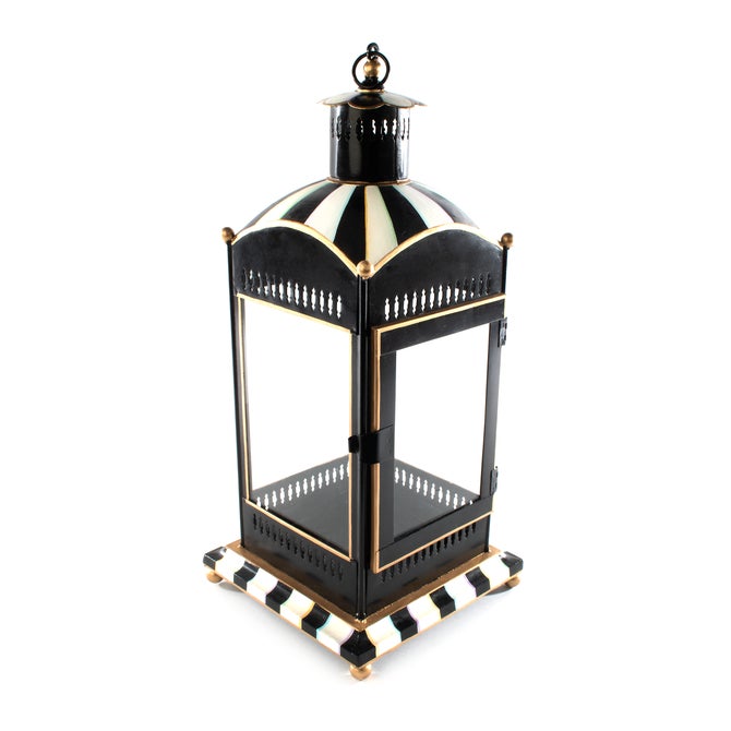 Courtly Stripe Large Candle Lantern - {current_domain}