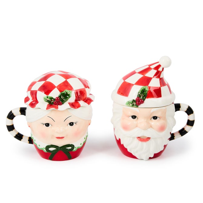 Check It Out Mr. & Mrs. Claus Mugs, Set of 2 - {current_domain}