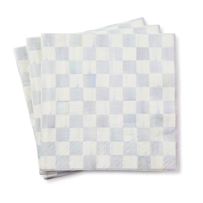 Sterling Check Dinner Paper Napkins - {current_domain}