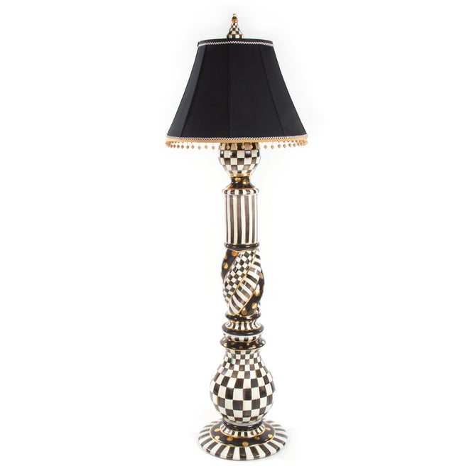 Courtly Check Ceramic Floor Lamp - {current_domain}