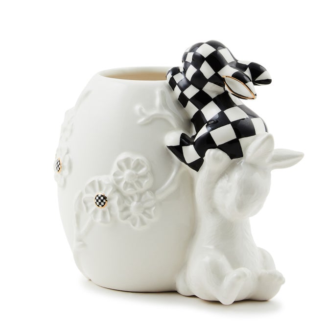 White Rabbit Ceramic Climbing Bunnies Vase - {current_domain}
