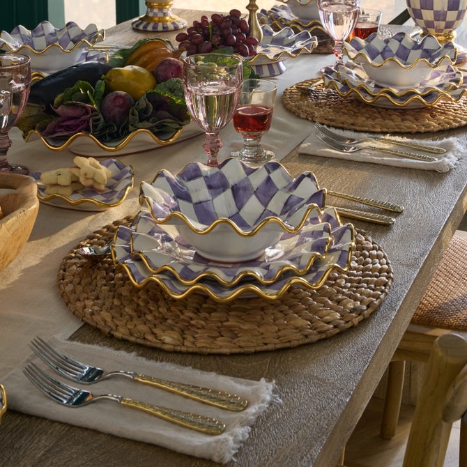 Check Fluted Ceramic Breakfast Bowl - {current_domain}