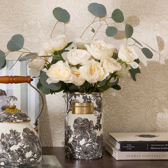 Floral Enamelware Utensil Holder - {current_domain}