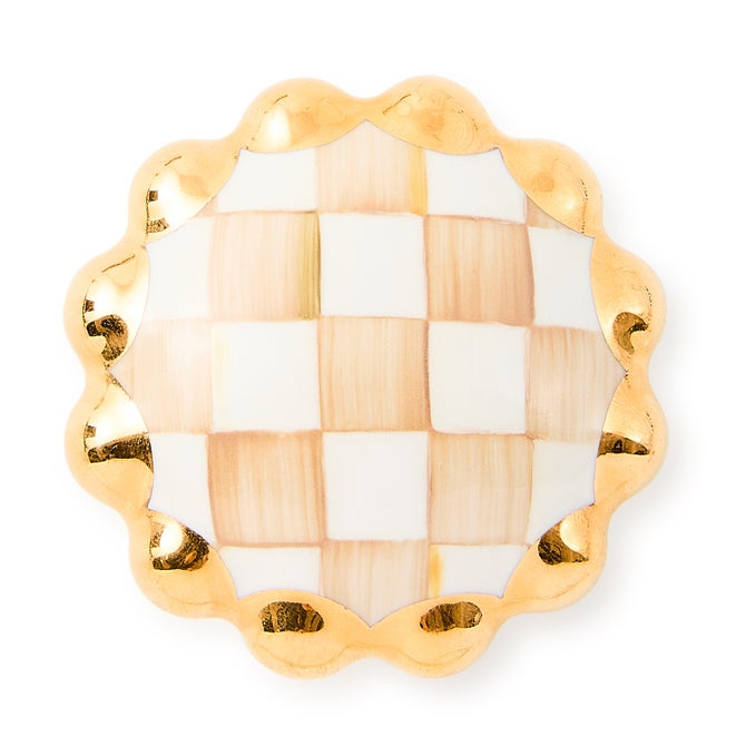 Mocha Check Round Knob - {current_domain}