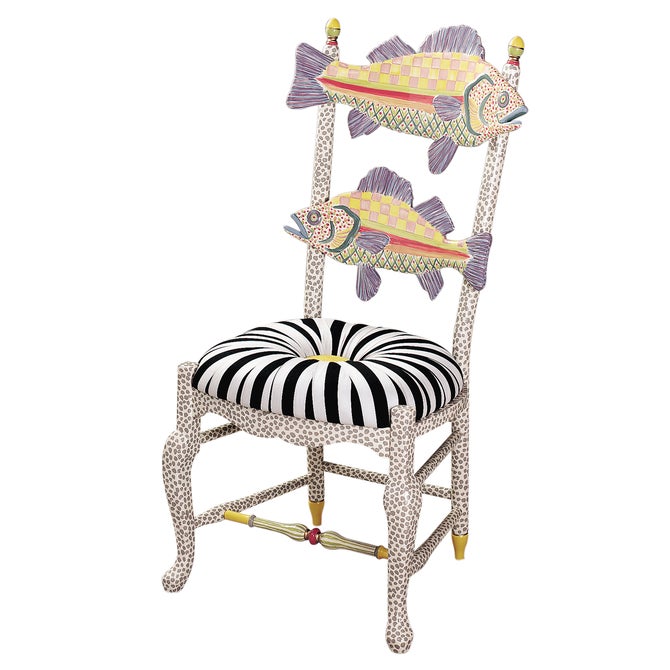 Freckle Fish Chair - Black & White Seat - {current_domain}