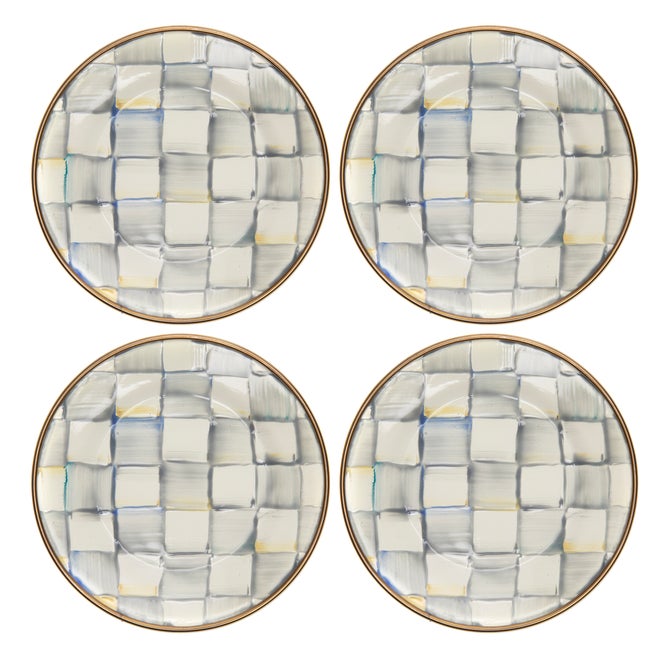 Sterling Check Appetizer Plates, Set of 4 - {current_domain}