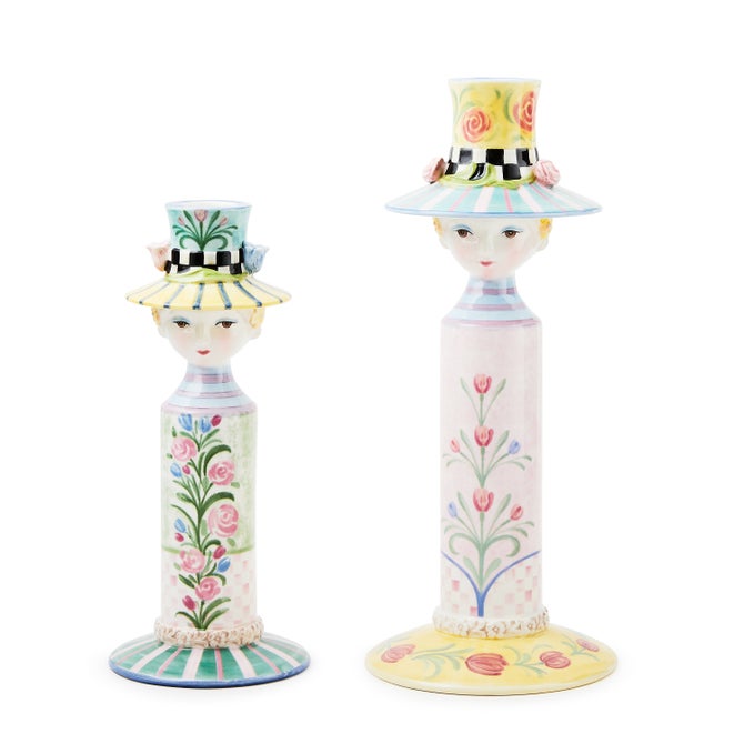 Rosy Meadow Lady Candle Holders, Set of 2 - {current_domain}