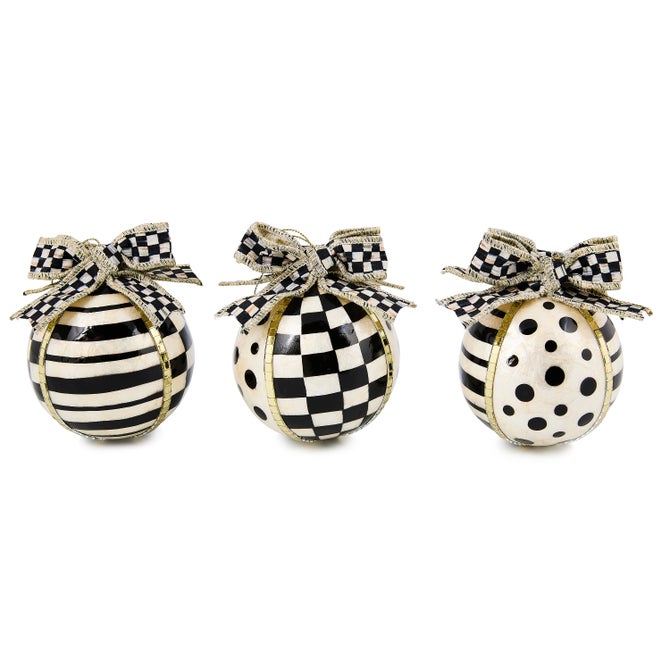 Courtly Noel Capiz Ball Ornaments, Set of 3 - {current_domain}
