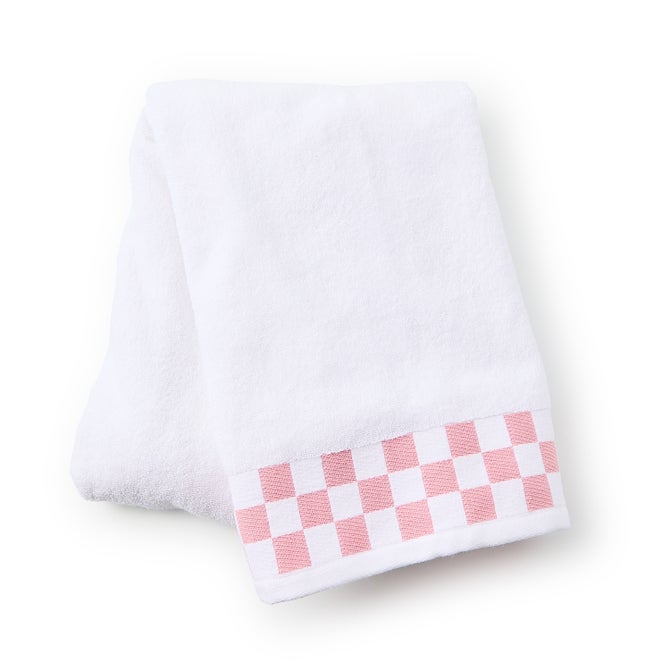 Towel with Check Border - {current_domain}