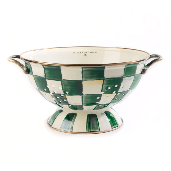 Emerald Check Large Colander - {current_domain}